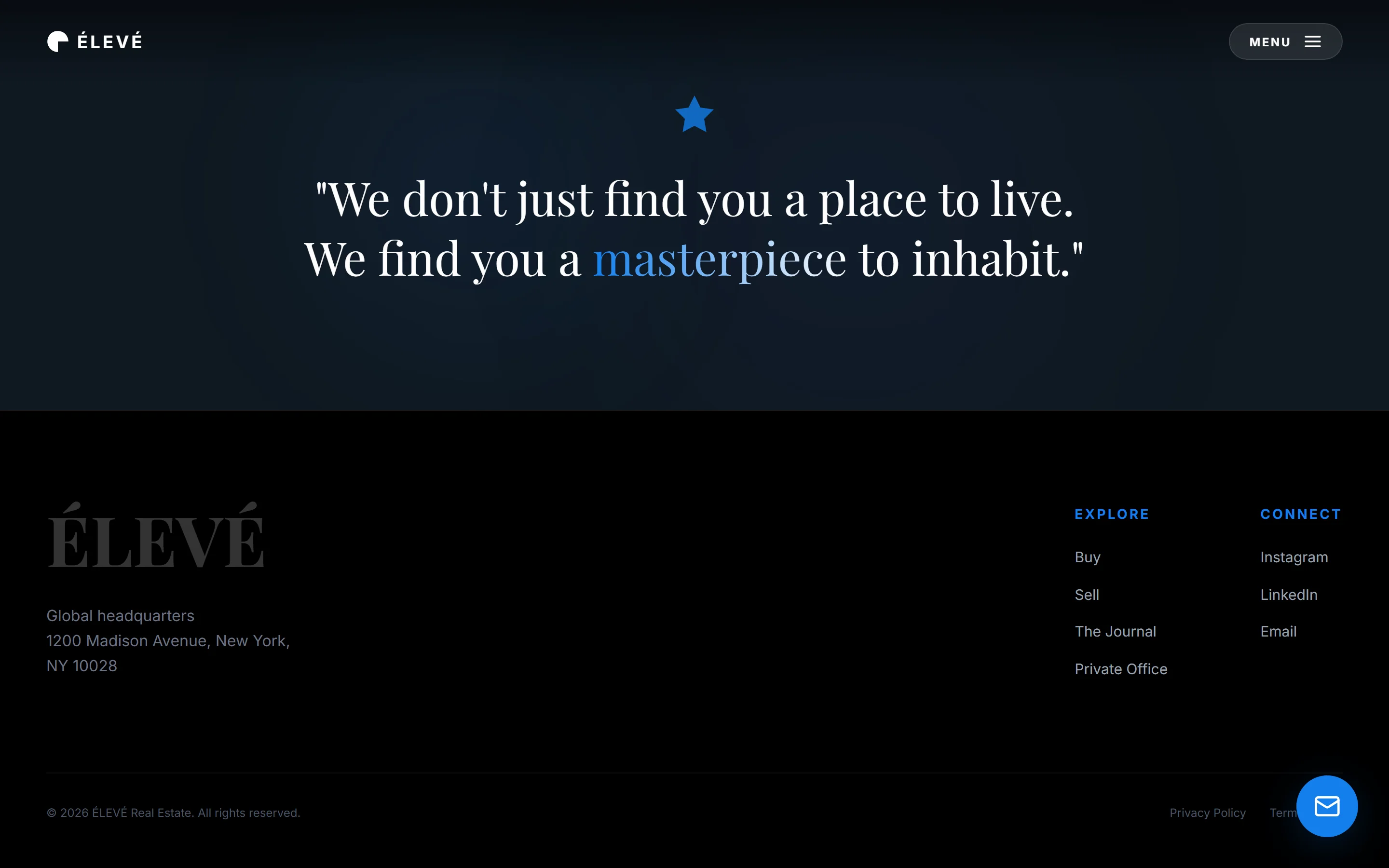 QUOTE + FOOTER — Masterpiece to Inhabit