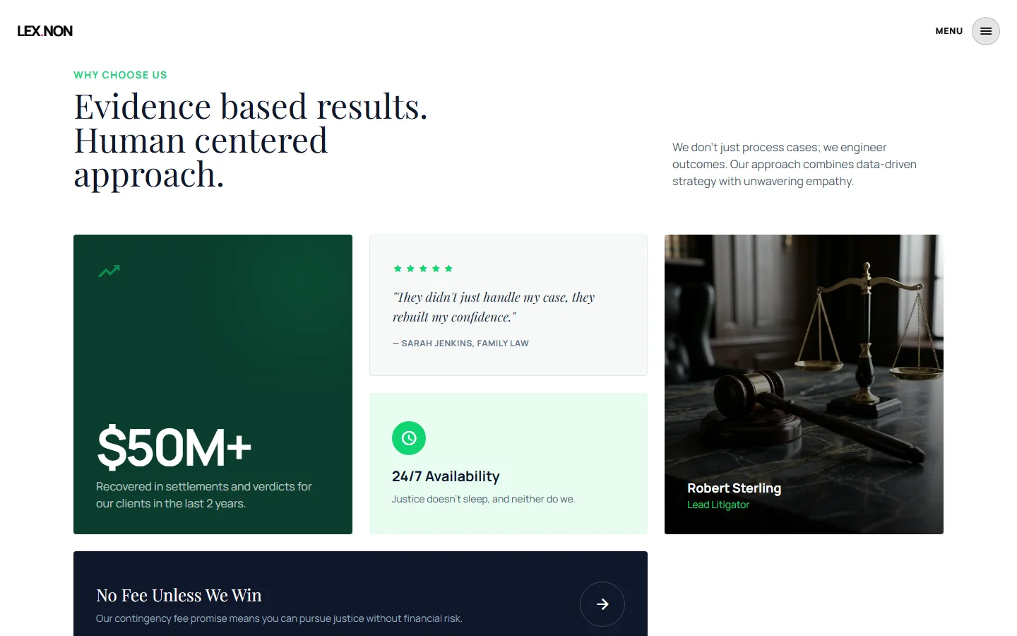 WHY CHOOSE US — Evidence. Human. Results.