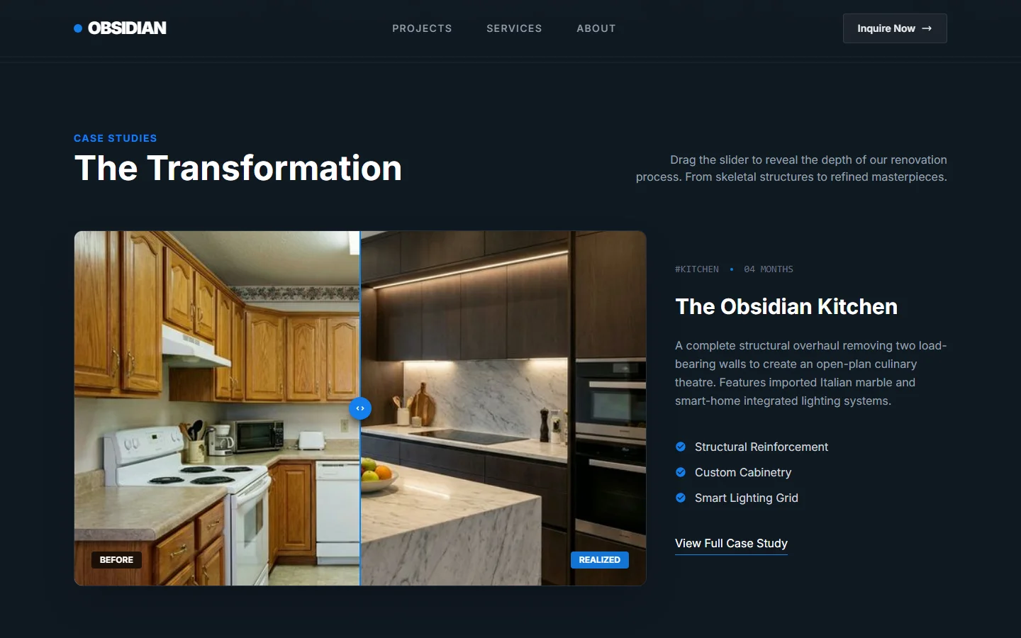 Before/After section