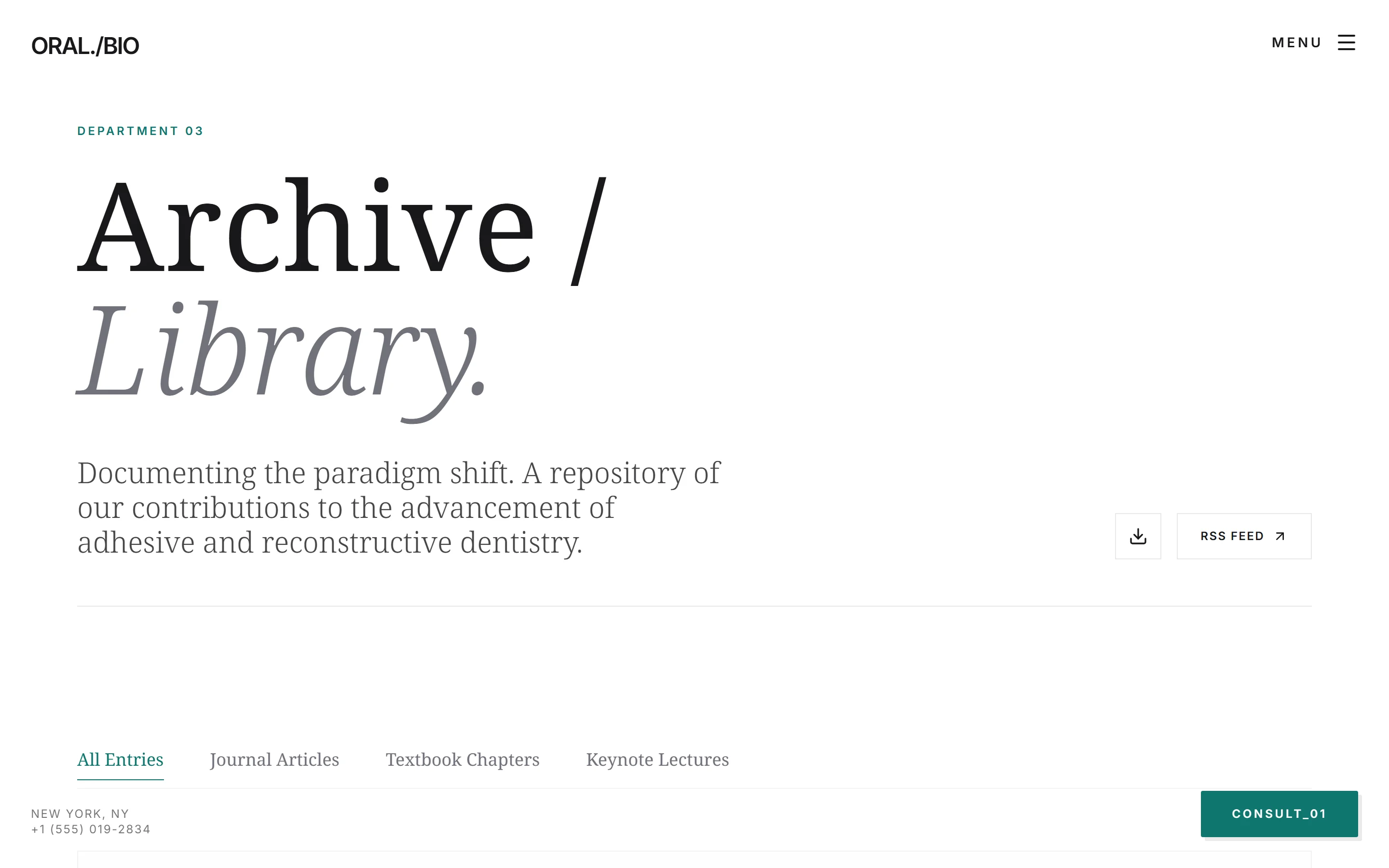 Dept. 03 — Archive / Library section